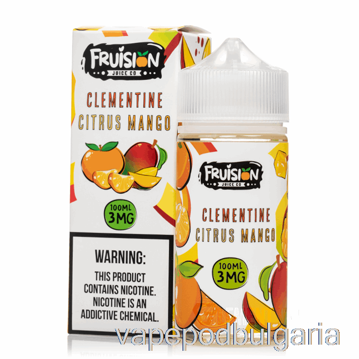 Vape 10000 Дръпки Clementine Citrus Mango - Fruision Juice Co - 100ml 6mg